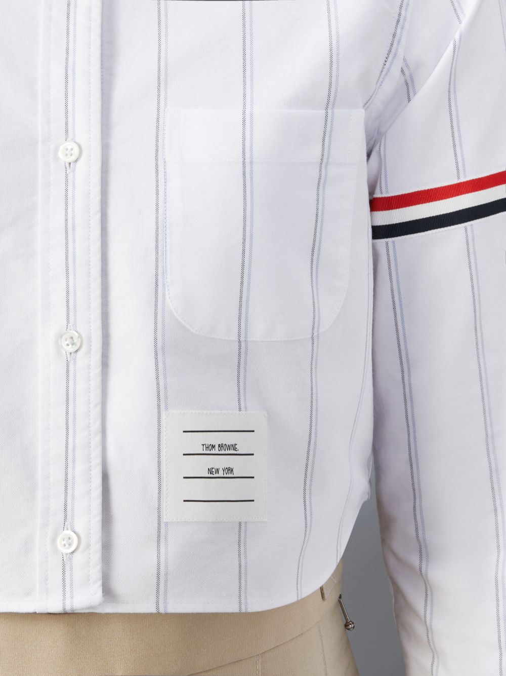 Thom Browne Stripe Oxford Armband Cropped Donna Camicie Bianche | FQC69X19367