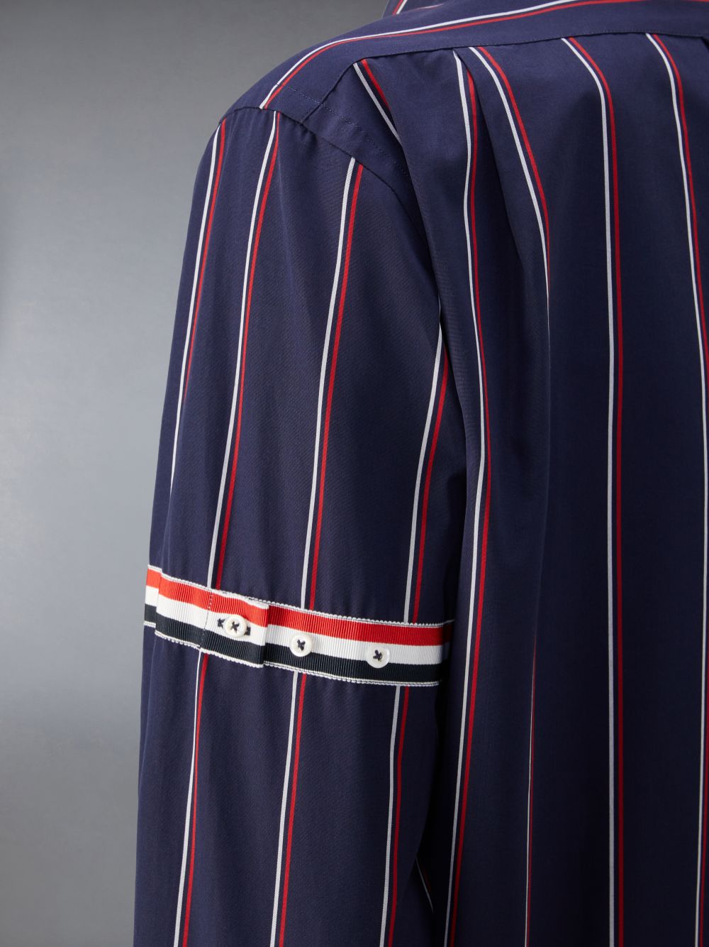 Thom Browne Stripe Poplin Armband Uomo Camicie Blu | QYJ36I45337