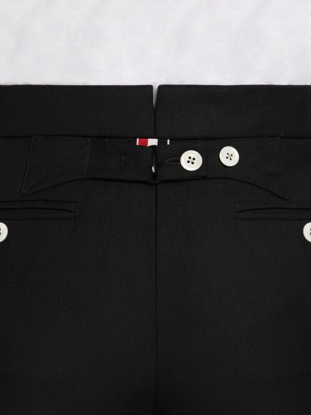 Thom Browne Super 120s Wool Twill Classic Backstrap With Pearls Donna Pantaloni Nere | KAJ99L52891