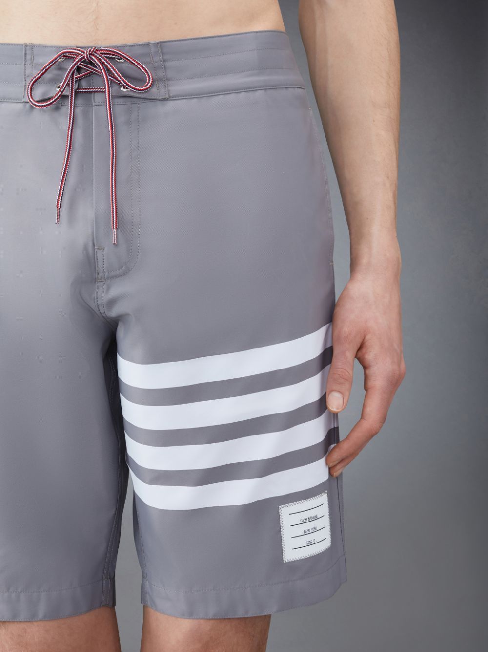 Thom Browne Swim Tech 4-Bar Uomo Boardshort Grigie | BGJ75Z41300