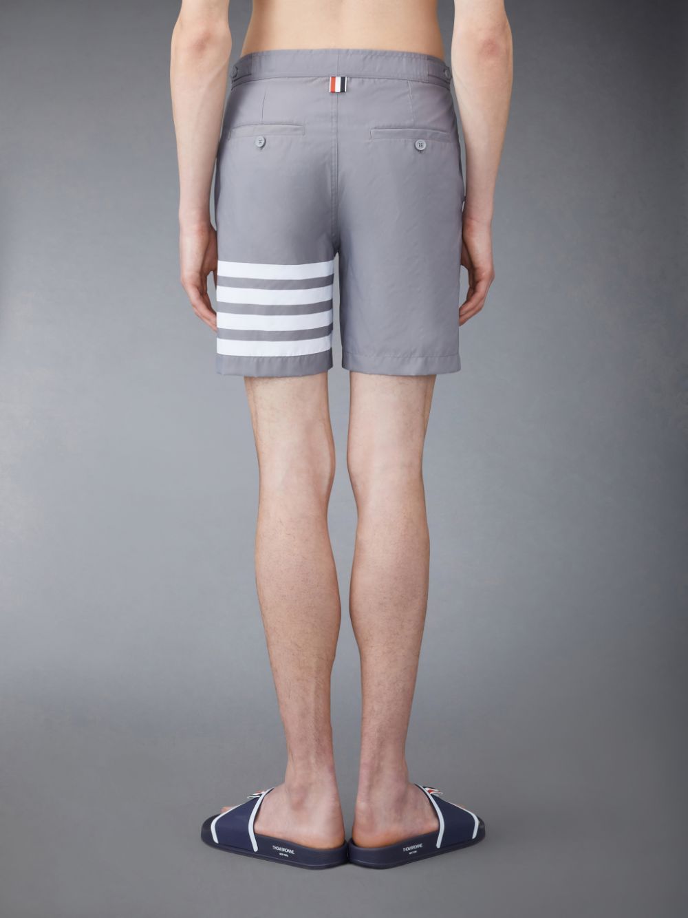 Thom Browne Swim Tech 4-Bar Uomo Boardshort Grigie | RPZ65U49462