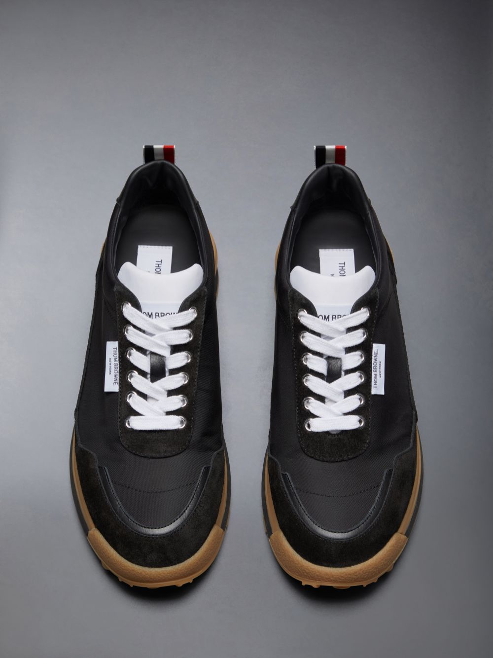 Thom Browne Tech Nylon Alumni Uomo Sneakers Nere | LMY18T21533