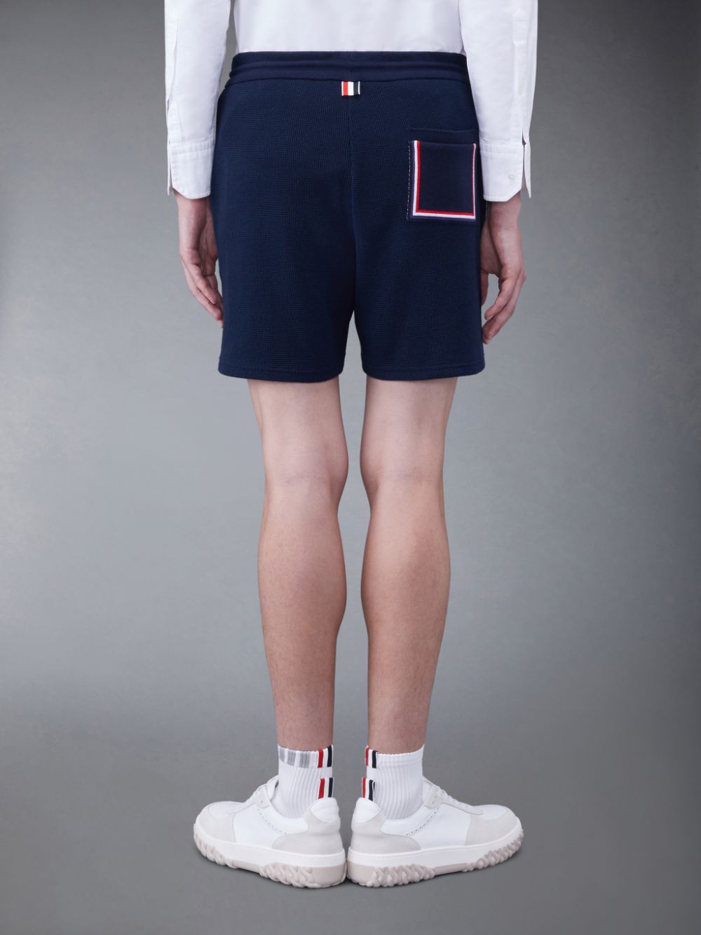 Thom Browne Textured Cotton Midi Uomo Pantaloncini Blu | PLS48L15580