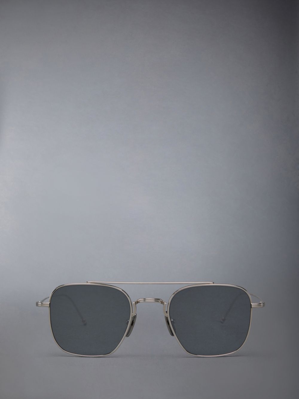 Thom Browne Titanium Square Aviator Uomo Occhiali da Sole Grigie | XOM27F51998