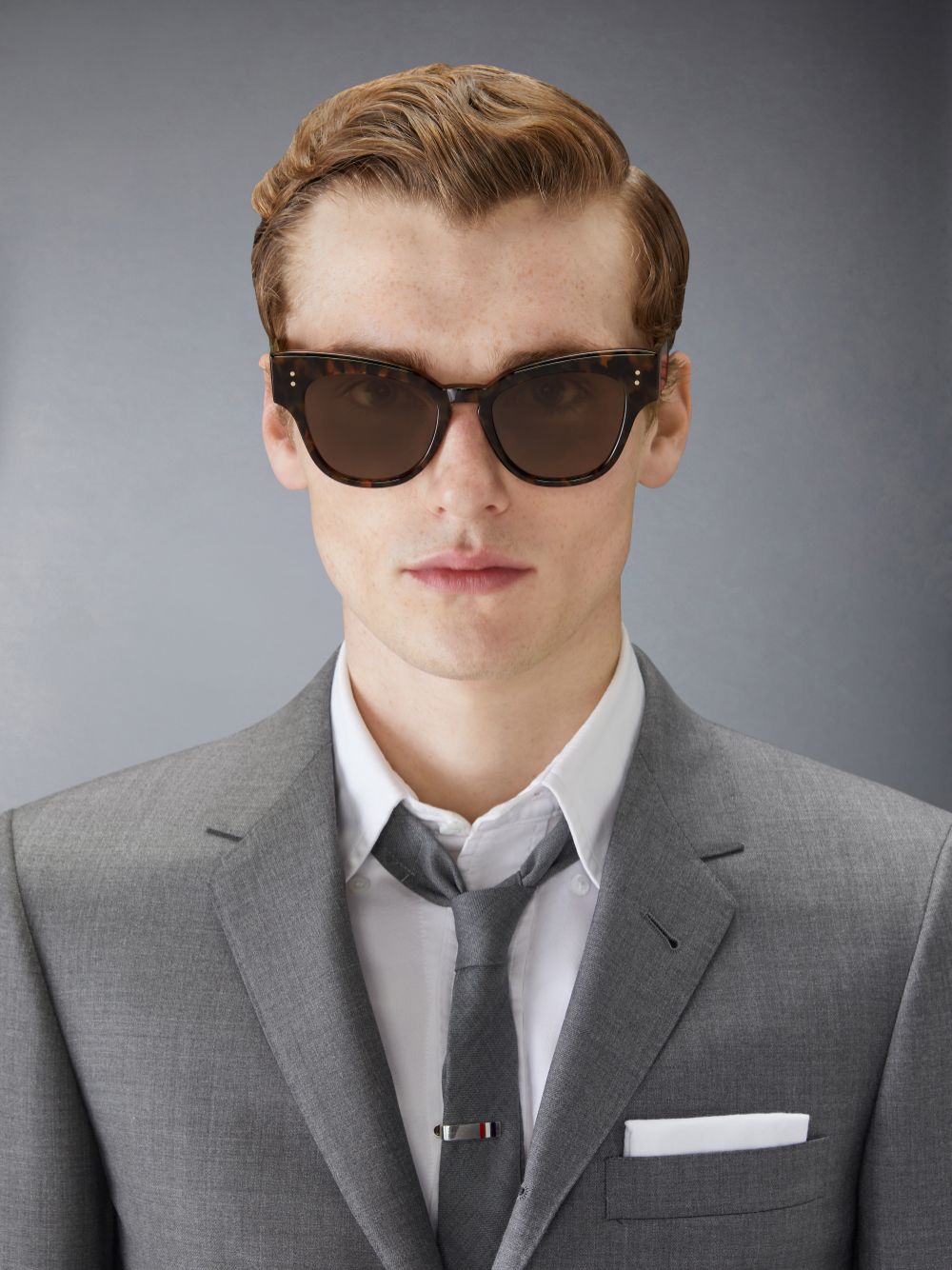 Thom Browne Tokyo Tortoise Acetate Cateye Uomo Occhiali da Sole Marroni | ZSD16Z35861