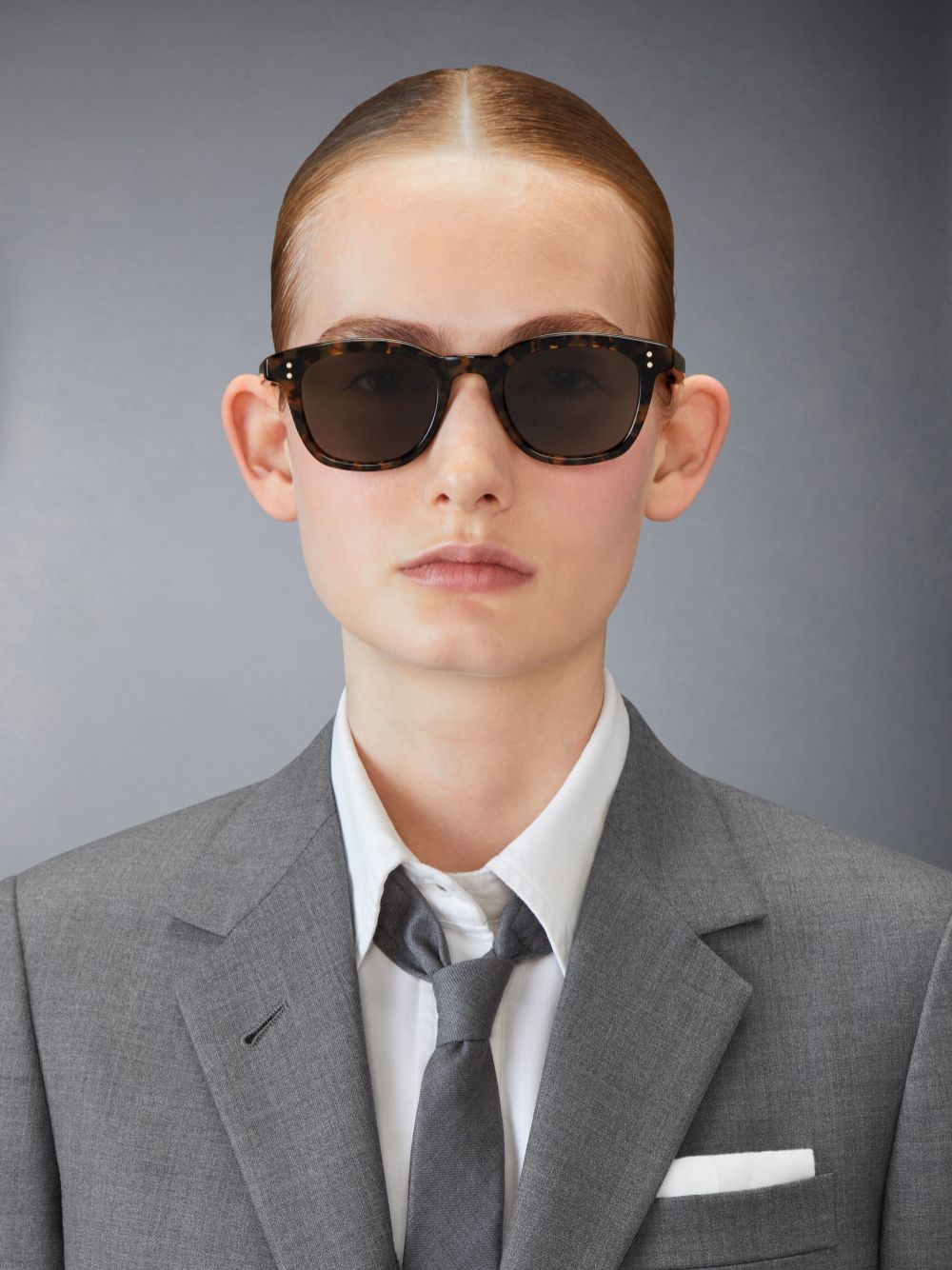 Thom Browne Tokyo Tortoise Acetate Rectangular Uomo Occhiali da Sole Marroni | JBN17C51859