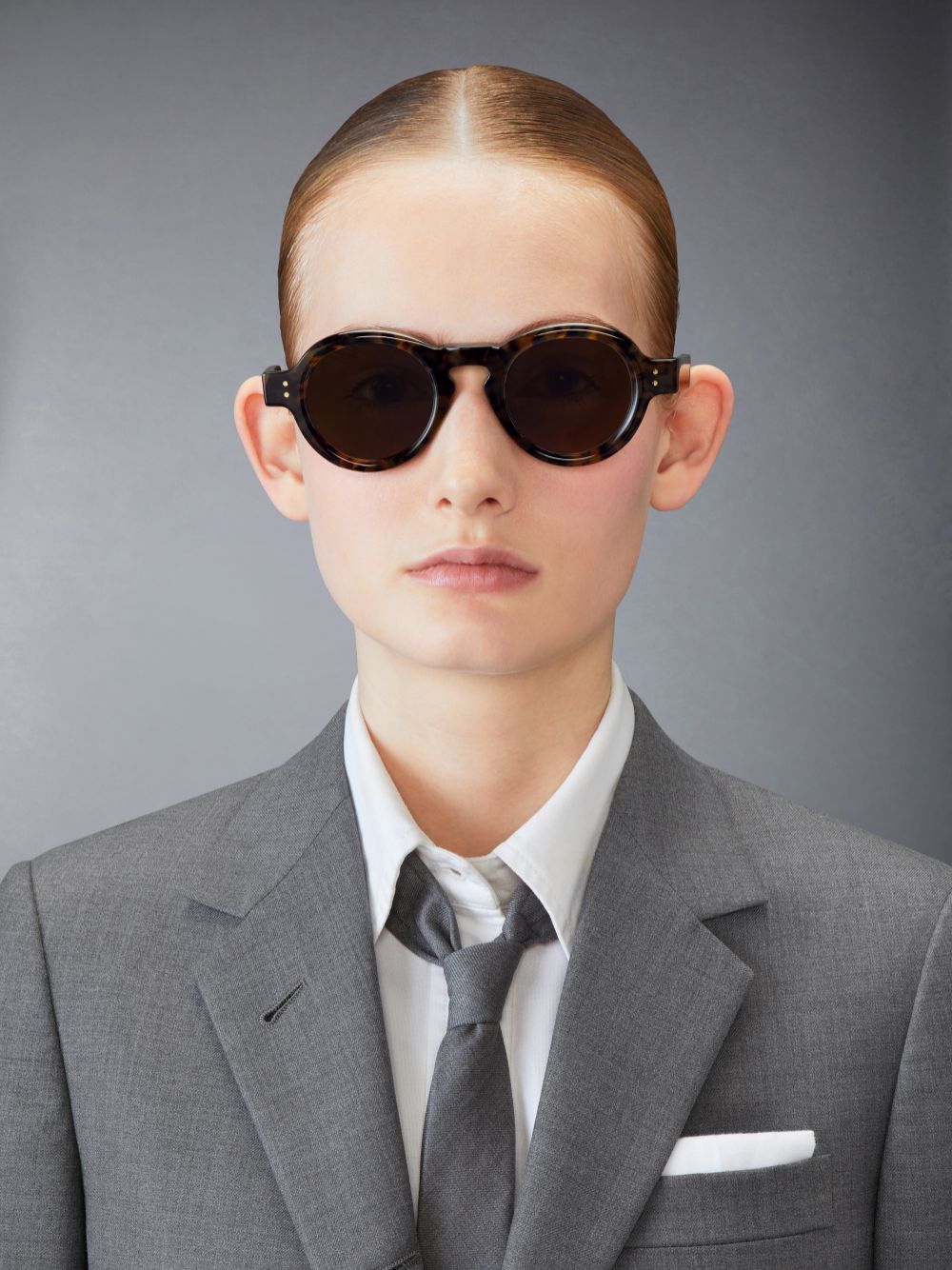 Thom Browne Tokyo Tortoise Acetate Round Uomo Occhiali da Sole Marroni | NZD47Y87191