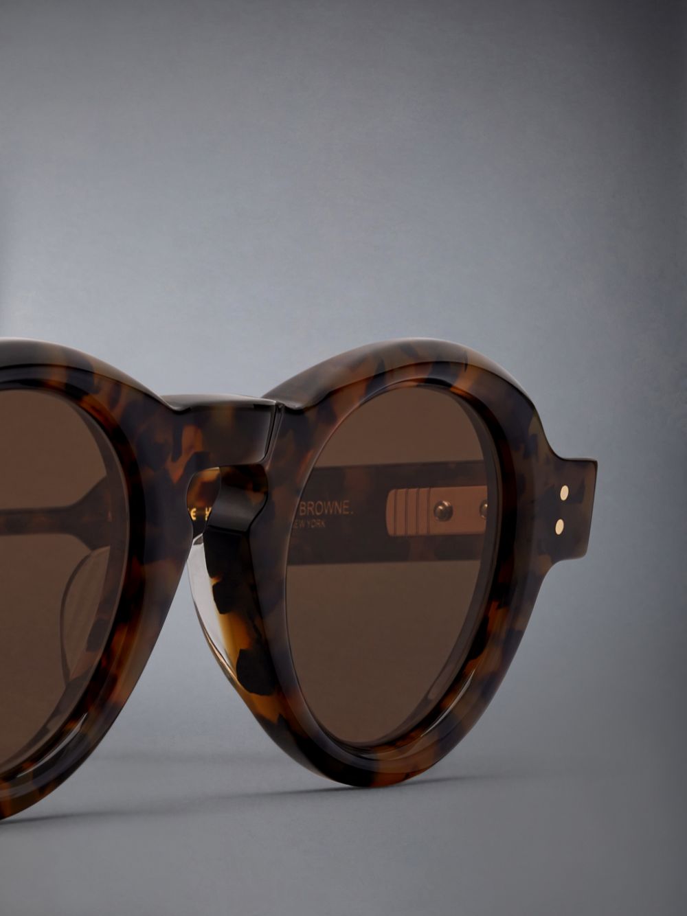 Thom Browne Tokyo Tortoise Acetate Round Uomo Occhiali da Sole Marroni | NZD47Y87191