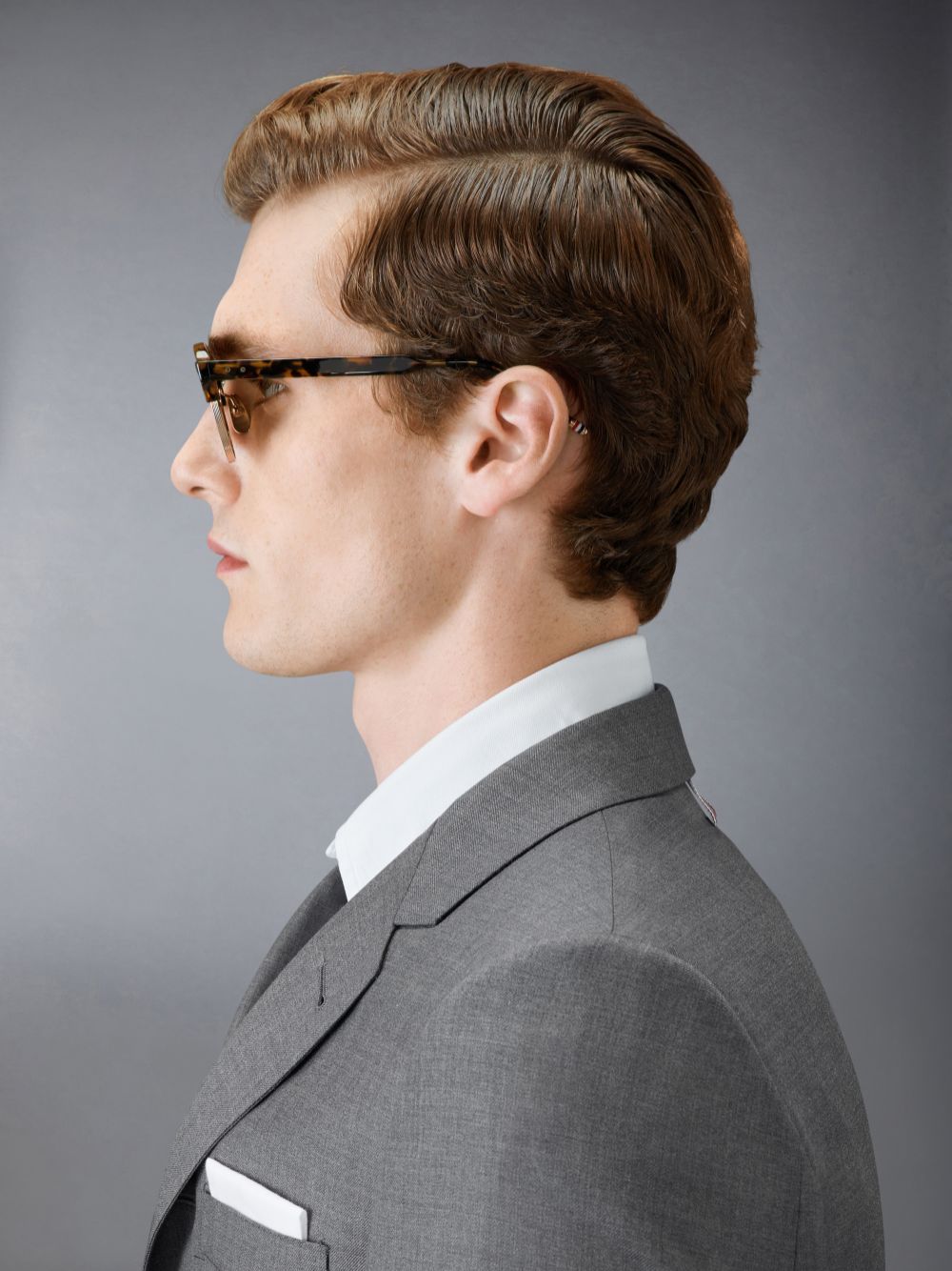 Thom Browne Tokyo Tortoise And 12k Gold Acetate And Titanium Oval Uomo Occhiali da Sole Marroni | OJJ51C91798