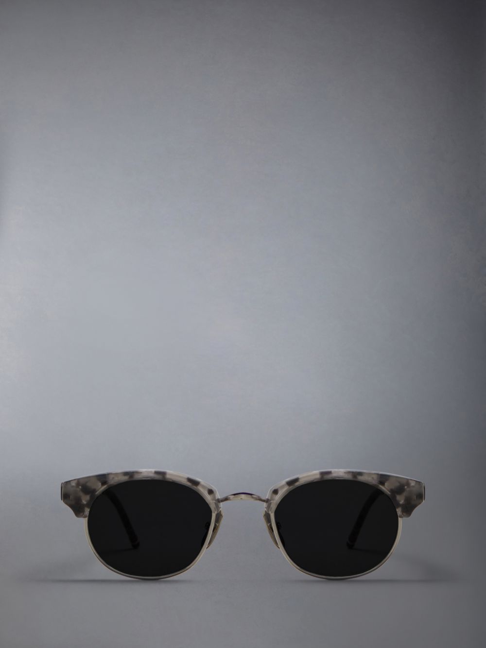 Thom Browne Tortoise Acetate And Titanium Oval Uomo Occhiali da Sole Verdi | KLJ49L65829