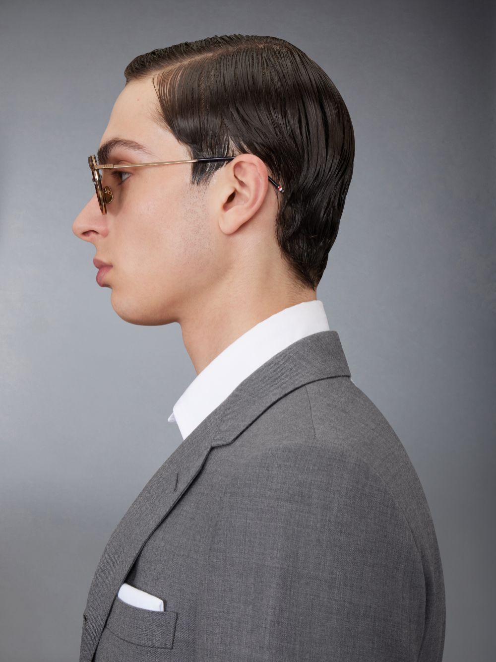 Thom Browne Tortoise Acetate And Titanium Aviator Uomo Occhiali da Sole Marroni | ZXJ74E22794