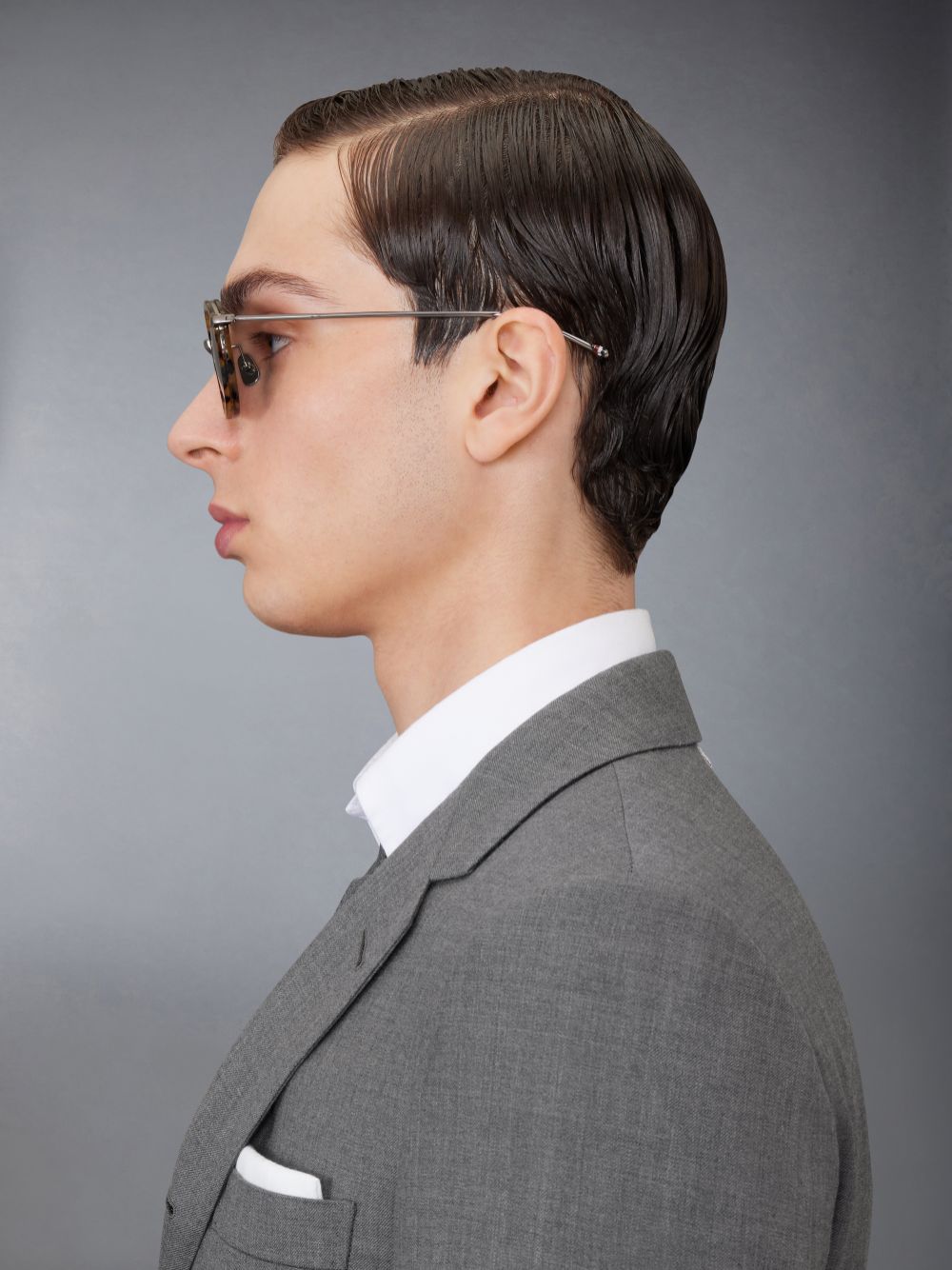 Thom Browne Tortoise Acetate And Titanium Round Uomo Occhiali da Sole Marroni | INA47C25015