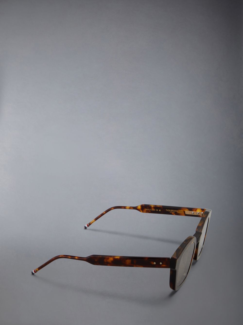 Thom Browne Tortoise Acetate Rectangular Uomo Occhiali da Sole Marroni | FXI99B53583