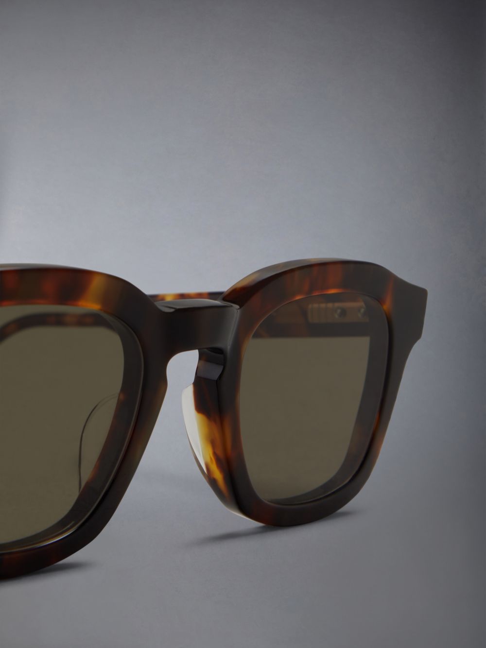 Thom Browne Tortoise Acetate Rectangular Uomo Occhiali da Sole Marroni | FXI99B53583