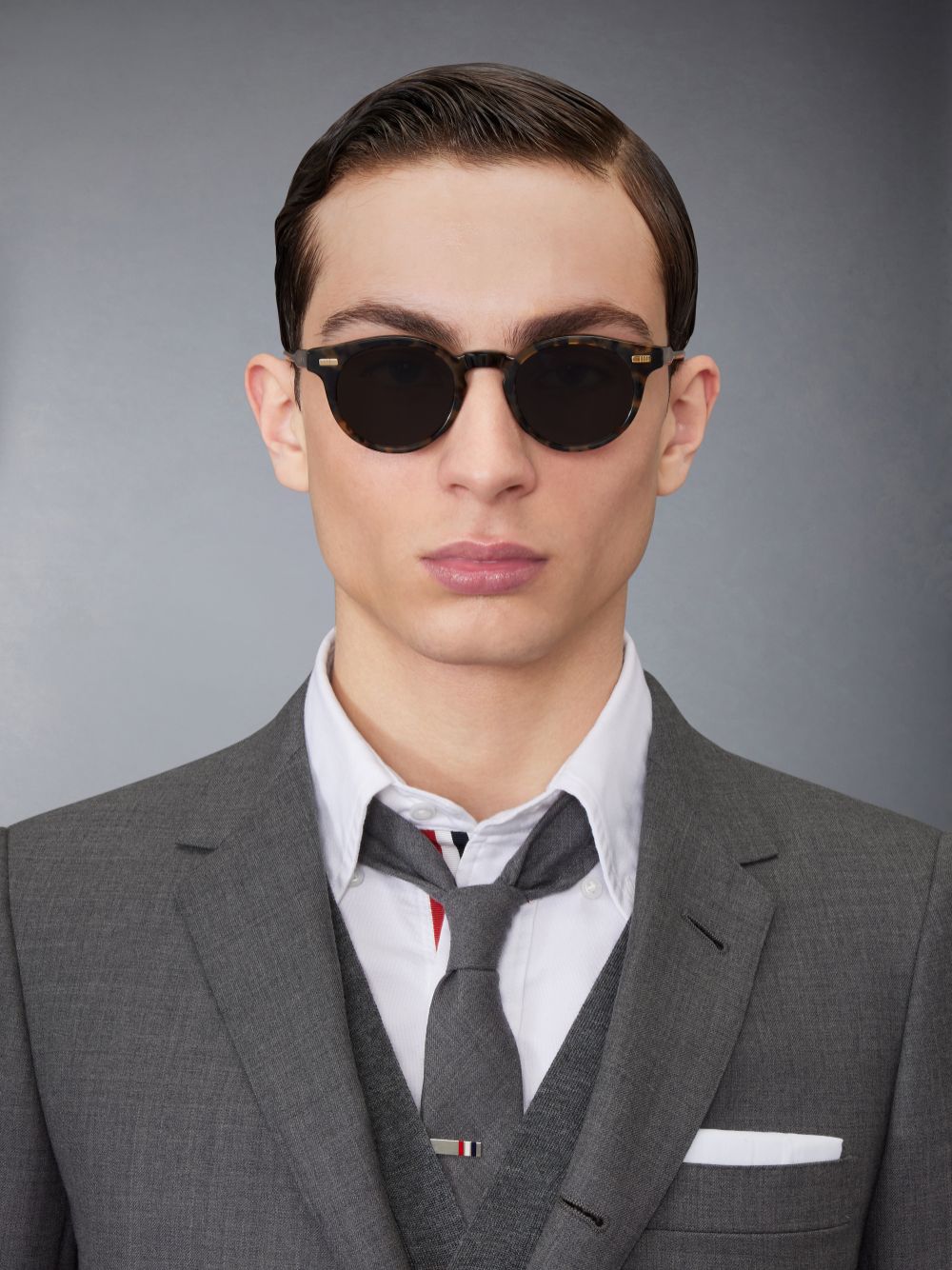 Thom Browne Tortoise Acetate Round Uomo Occhiali da Sole Marroni | VQQ79K02975