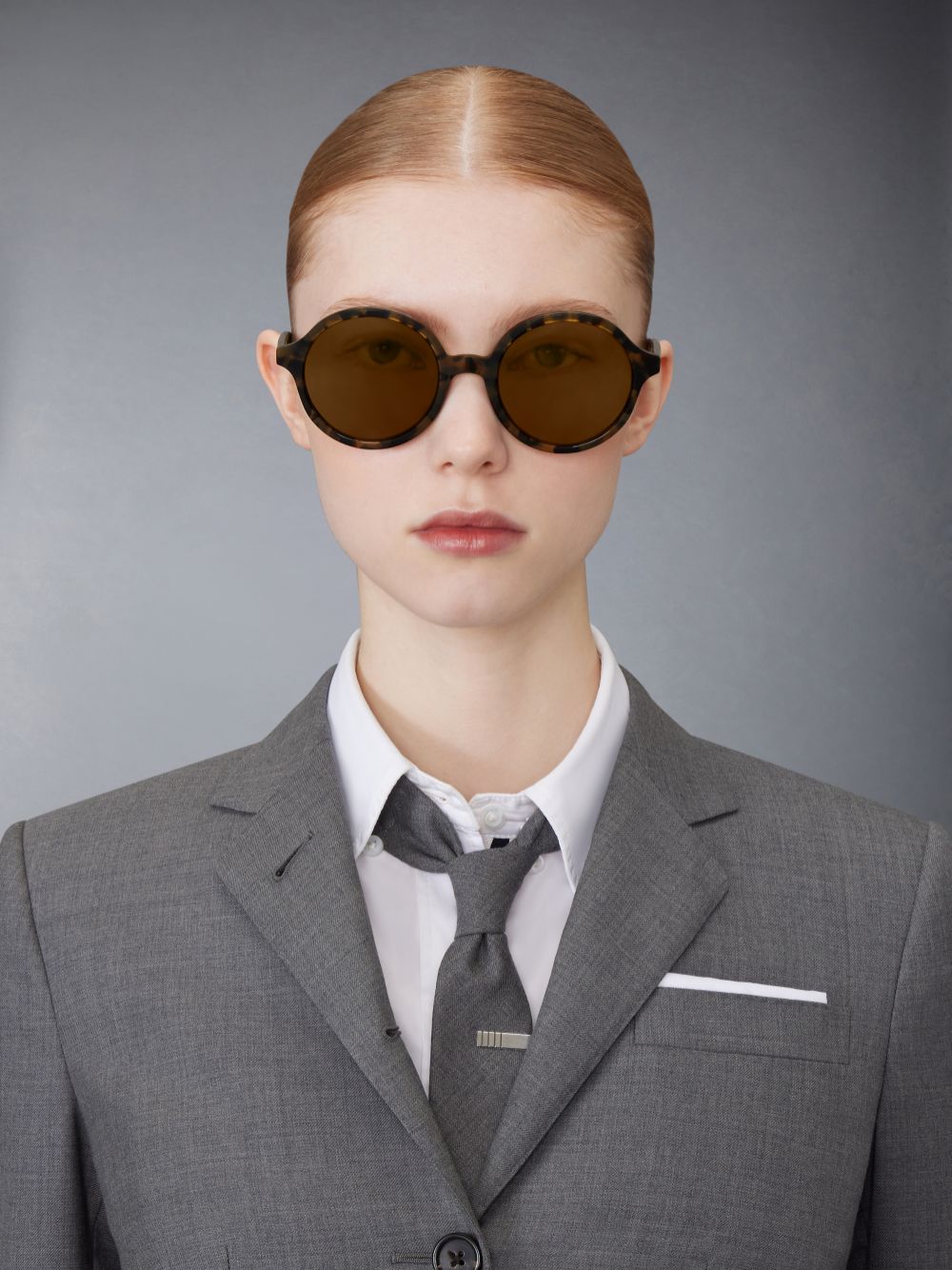 Thom Browne Tortoise Acetate Round Uomo Occhiali da Sole Marroni | MII42M46371