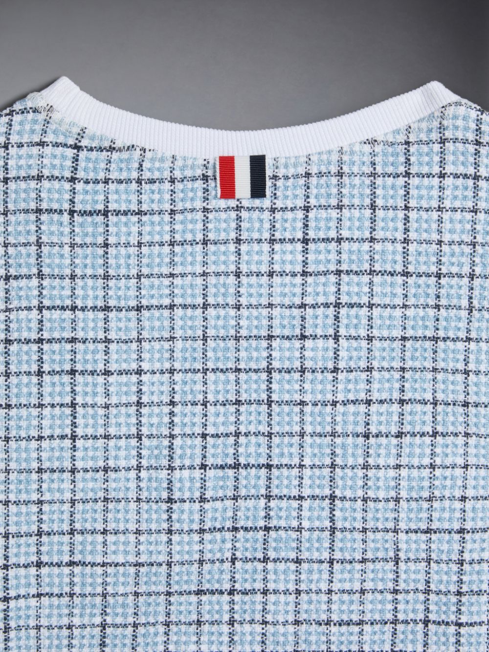 Thom Browne Tweed Jersey Boxy Ragazza Magliette Blu | CWS75C95788