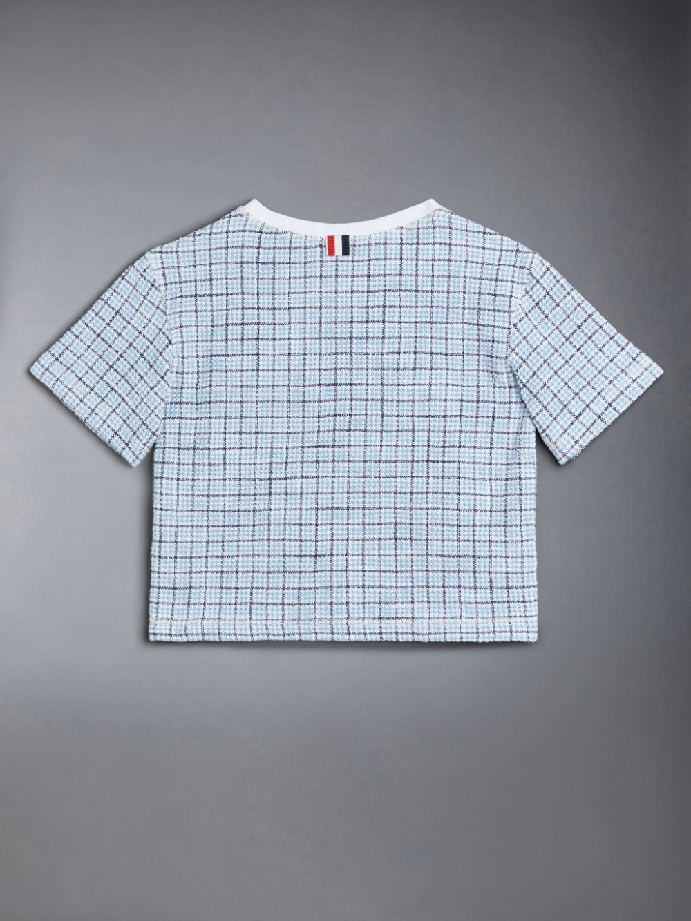 Thom Browne Tweed Jersey Boxy Ragazzo Magliette Blu | ZII64S76708