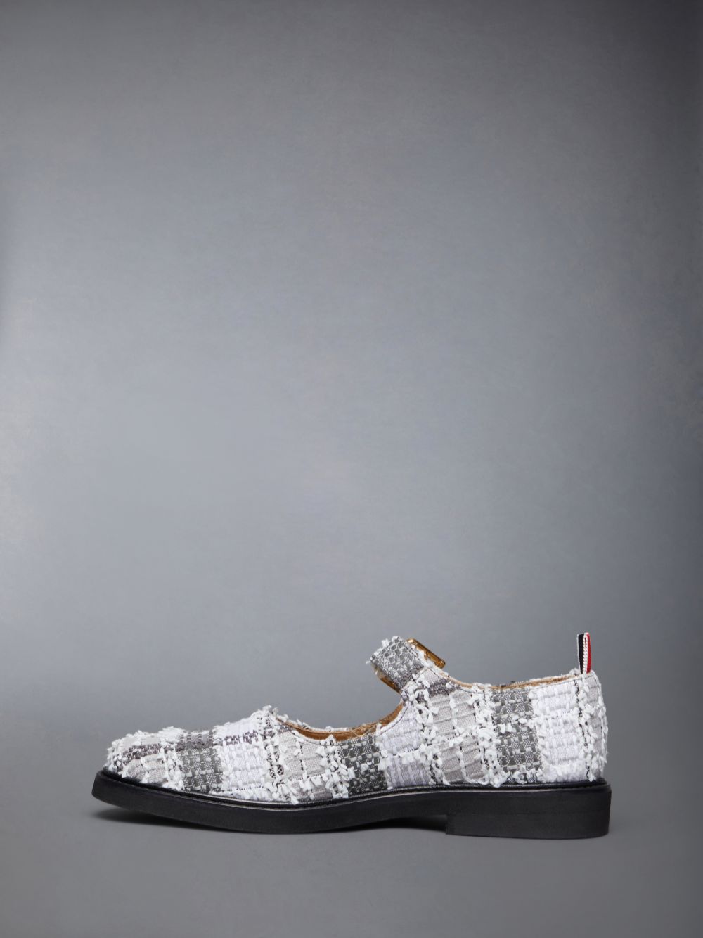 Thom Browne Tweed Micro Sole John Donna Ballerine Grigie | IZG04W17728