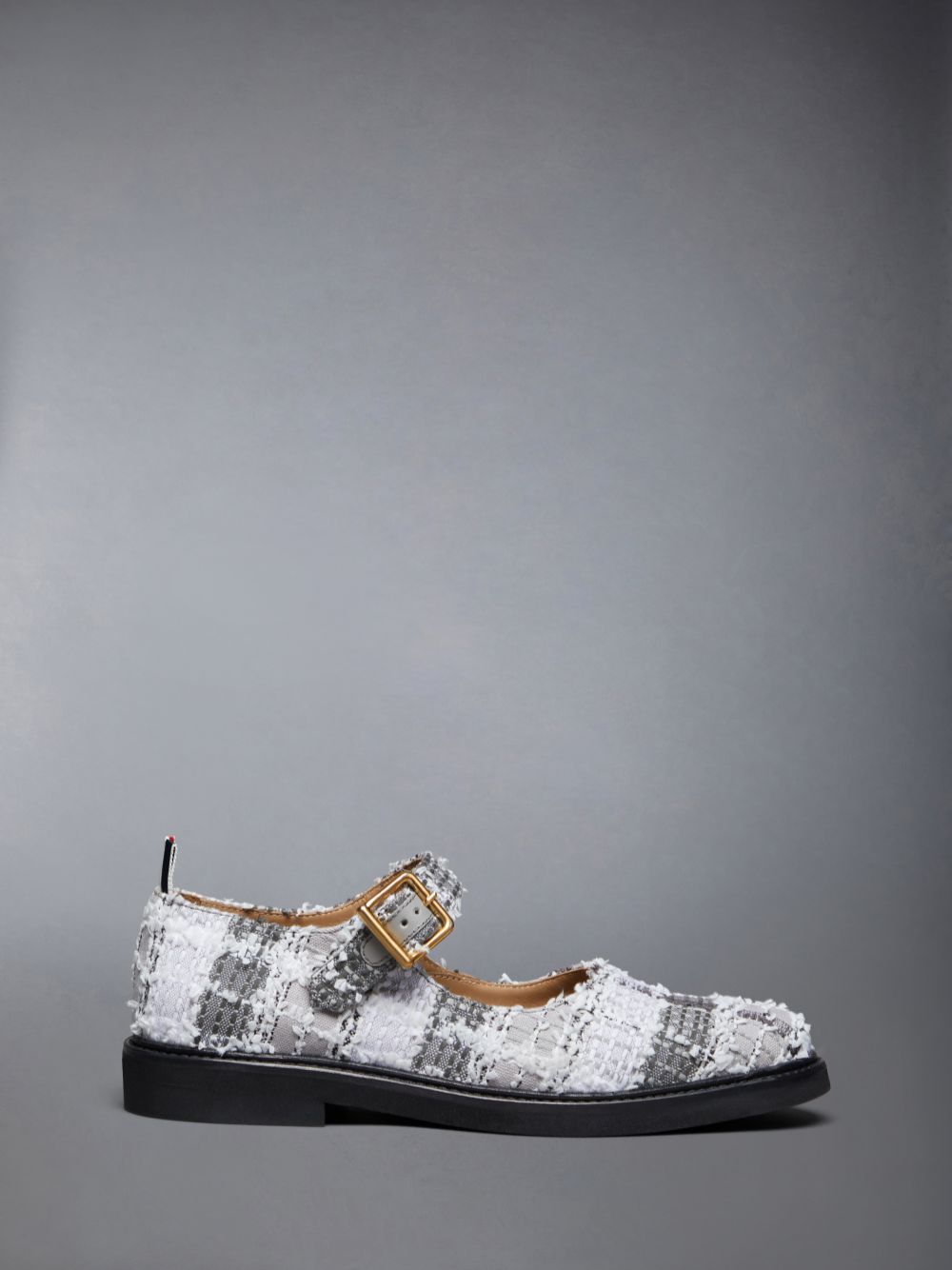 Thom Browne Tweed Micro Sole John Donna Ballerine Grigie | IZG04W17728