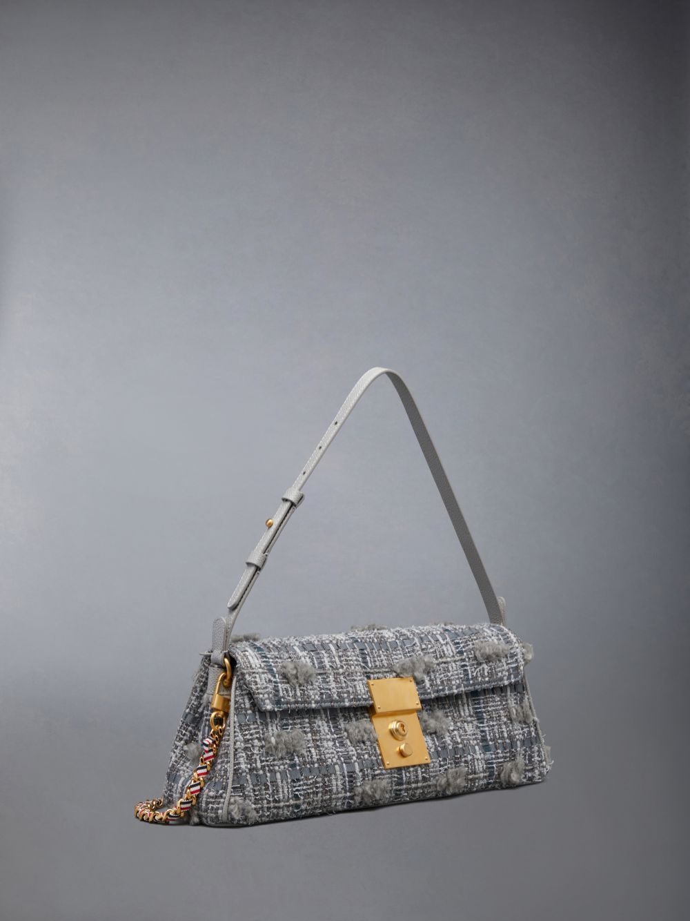 Thom Browne Tweed Mrs.uette Donna Pochette Grigie | ZUV95F80206