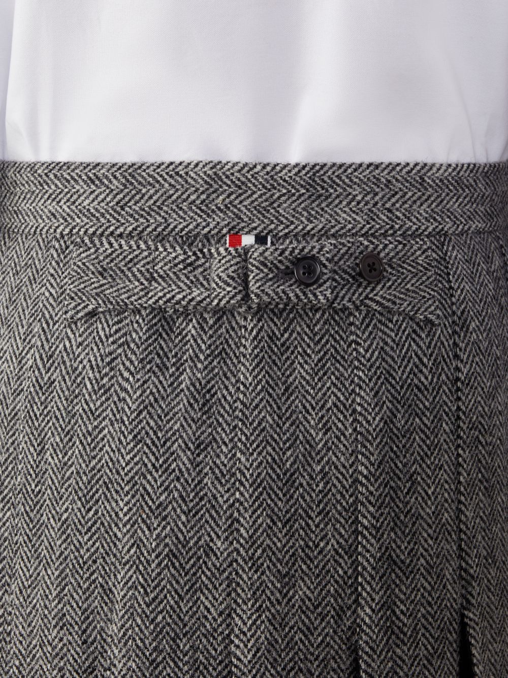 Thom Browne Tweed Raven Classic Backstrap Maxi Pleated Uomo Gonne Nere | TEA99Q50260