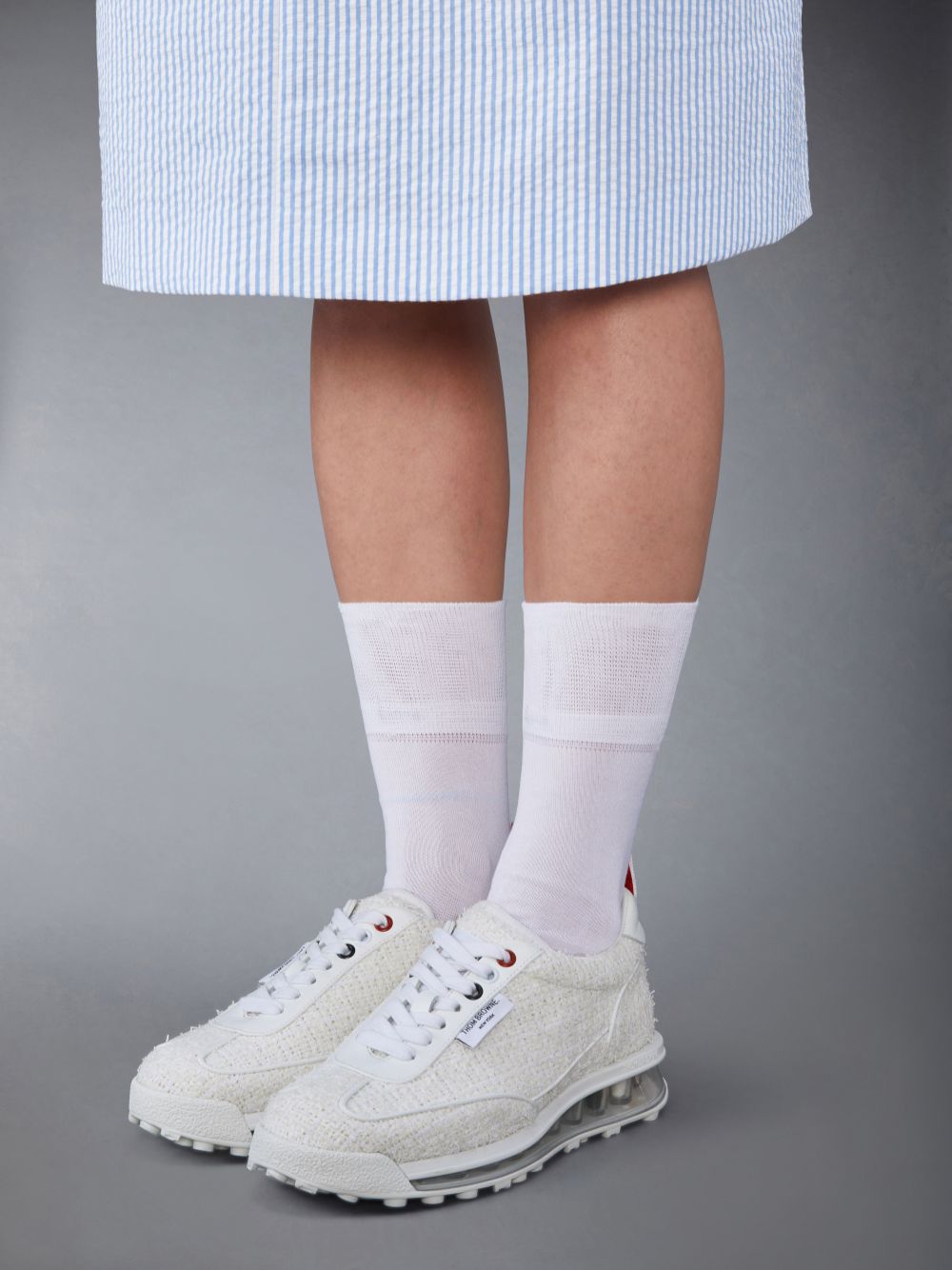 Thom Browne Tweed Tech Runner Donna Sneakers Bianche | NFW76C98605