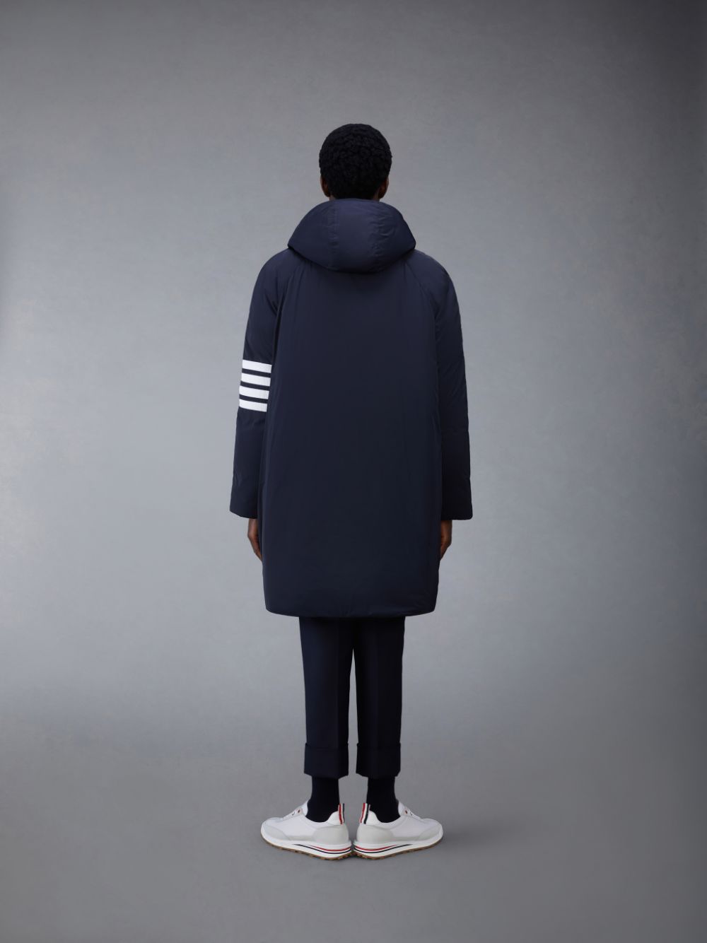 Thom Browne Twill 4-Bar Football Sideline Uomo Parka Blu | CPY93V57614