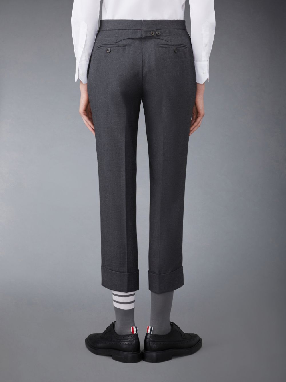 Thom Browne Twill Classic Backstrap Donna Pantaloni Grigie | RUF03W54530