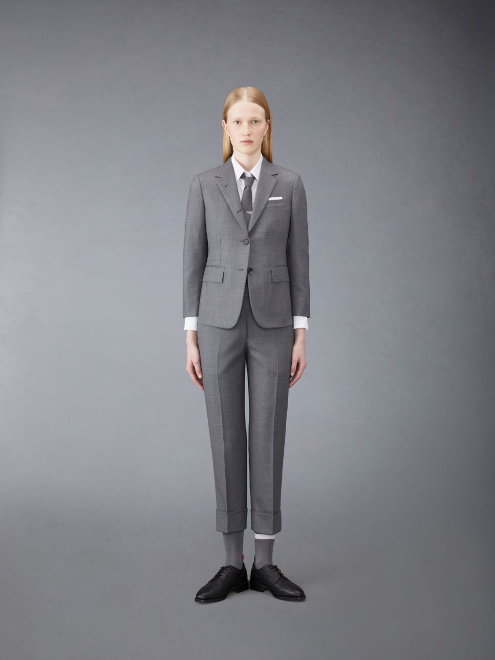 Thom Browne Twill Classic Backstrap Donna Pantaloni Grigie | DZB80F24289