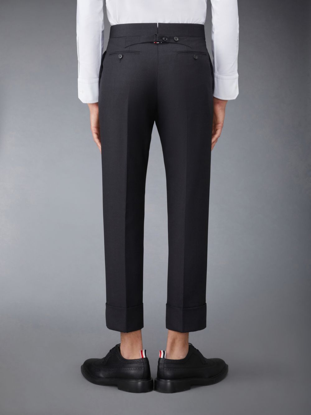 Thom Browne Twill Classic Backstrap Uomo Pantaloni Nere | UNQ79K53416