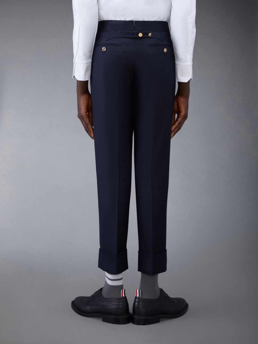 Thom Browne Twill Classic Backstrap Uomo Pantaloni Blu | EPV49A88074