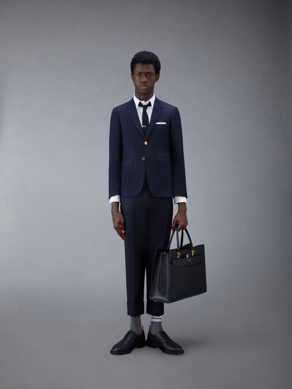 Thom Browne Twill Classic Backstrap Uomo Pantaloni Blu | EPV49A88074