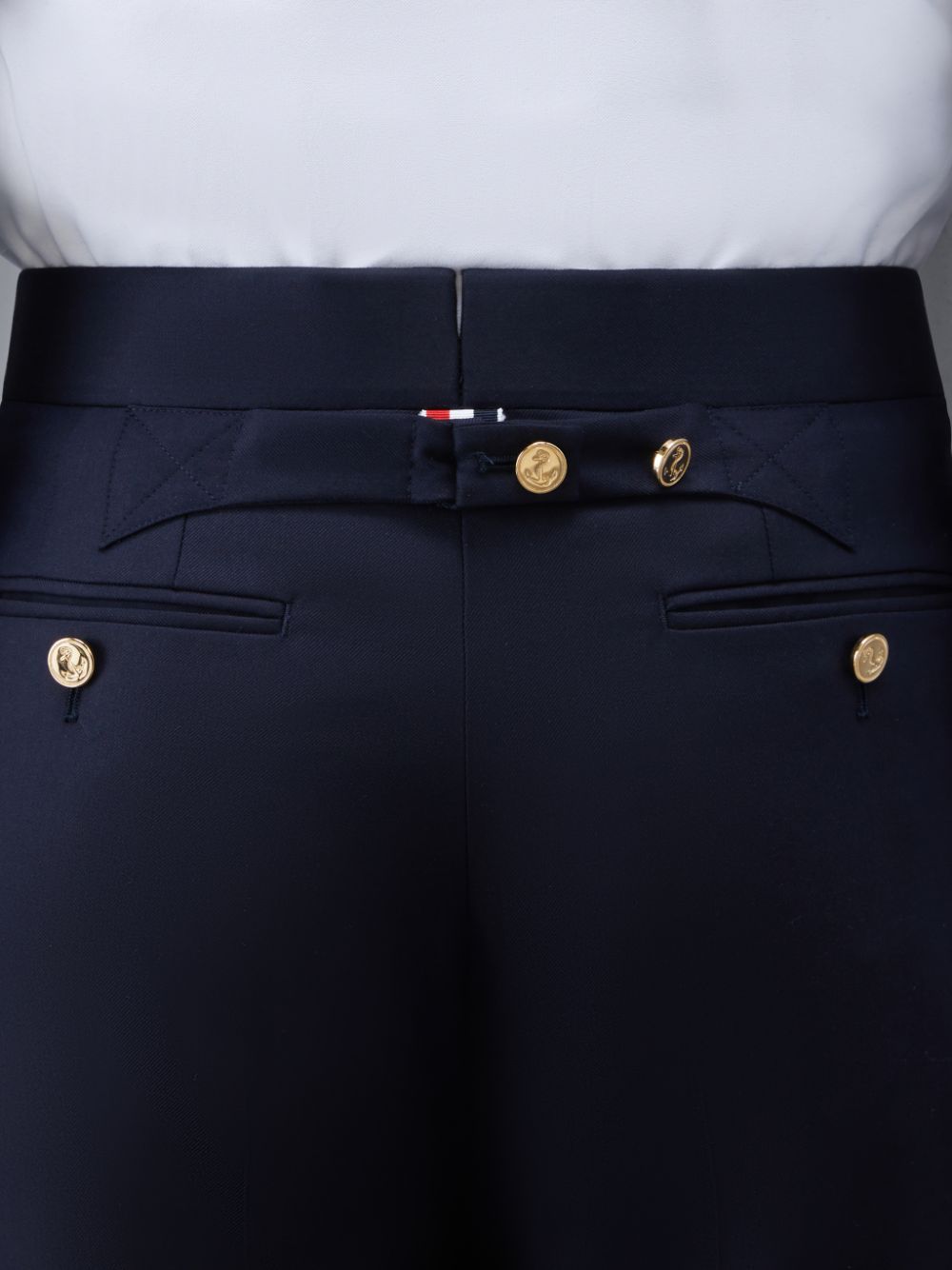 Thom Browne Twill Classic Backstrap Uomo Pantaloni Blu | EPV49A88074