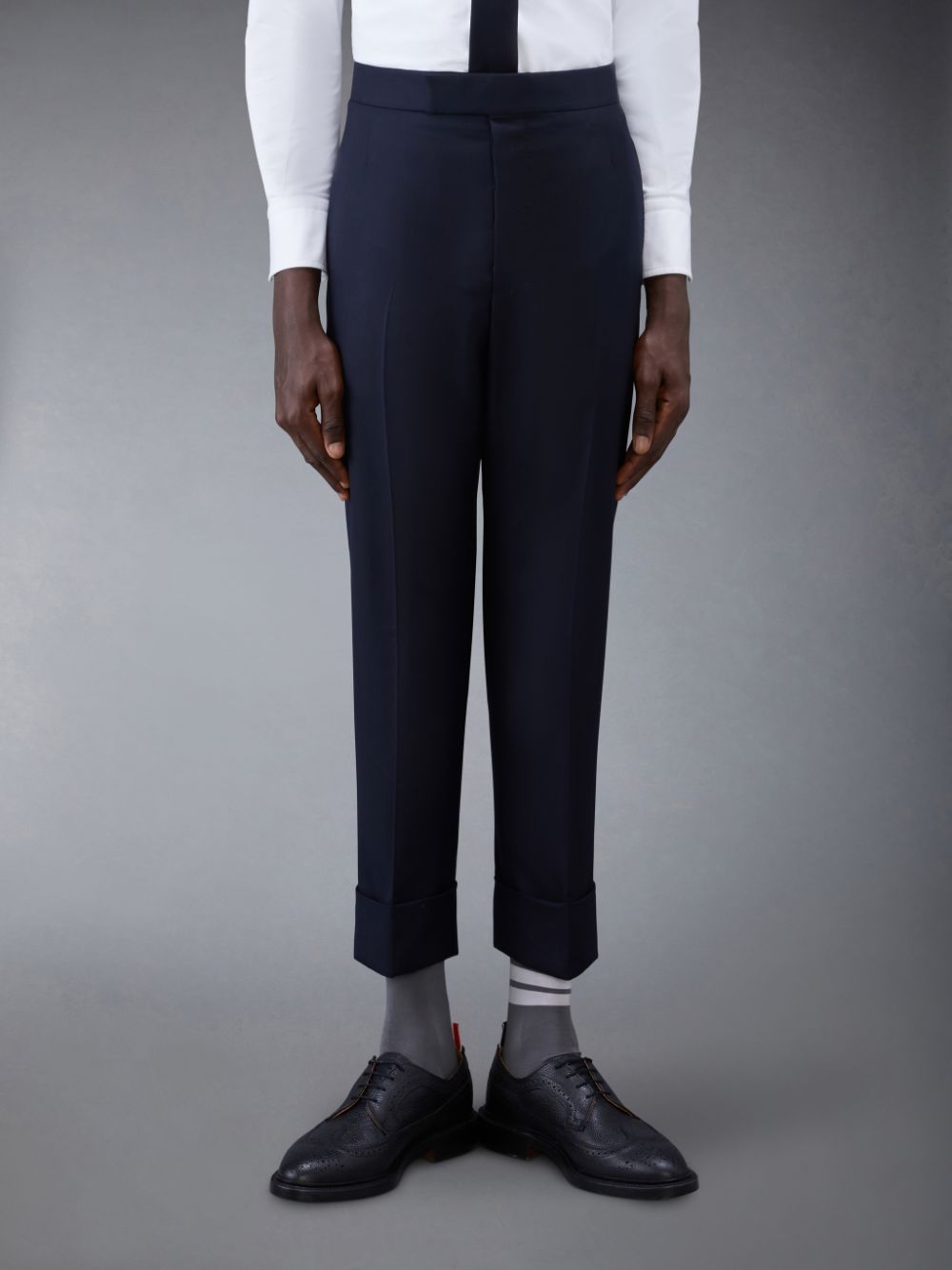 Thom Browne Twill Classic Backstrap Uomo Pantaloni Blu | EPV49A88074