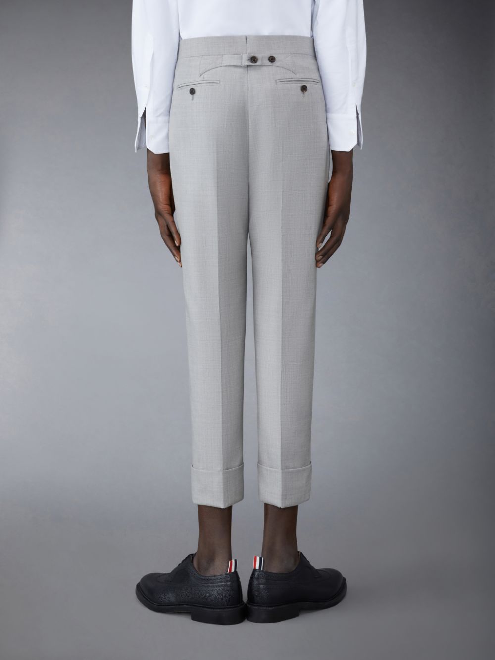 Thom Browne Twill Classic Backstrap Uomo Pantaloni Grigie | VRV45J82689