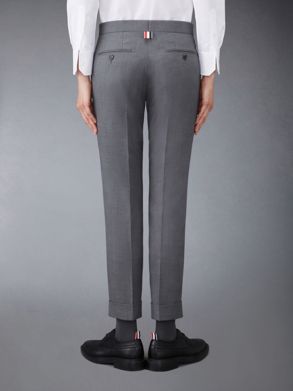 Thom Browne Twill Low Rise Skinny Donna Pantaloni Grigie | BYQ98M21981