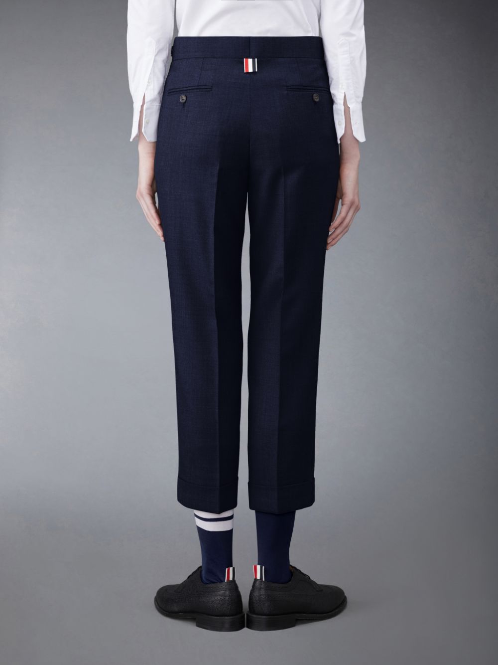 Thom Browne Twill Low Rise Slim Donna Pantaloni Blu | MWX63K45523