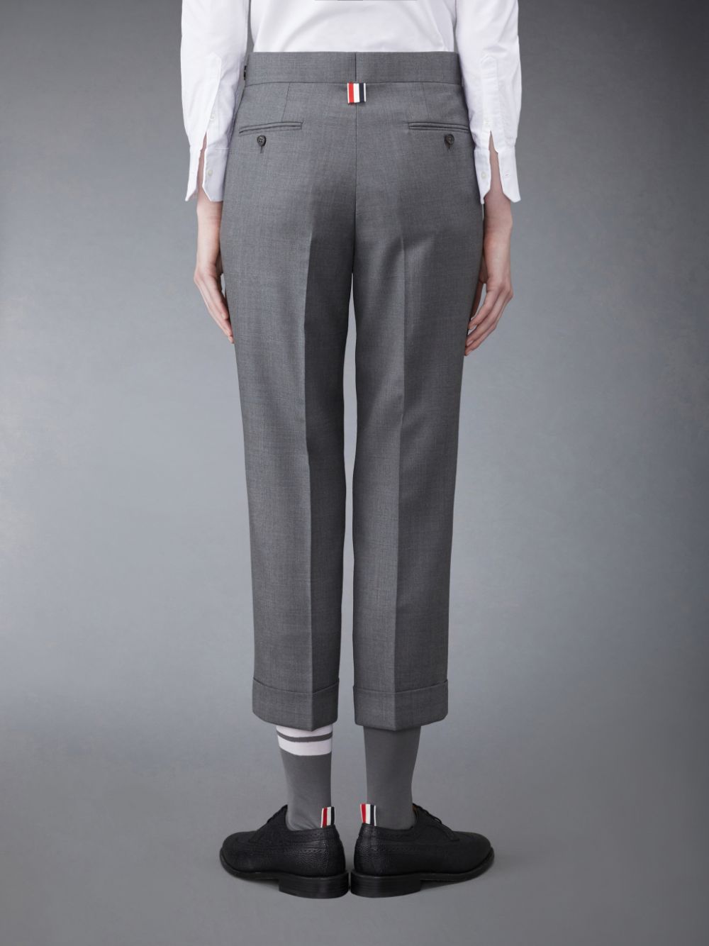 Thom Browne Twill Low Rise Slim Donna Pantaloni Grigie | TGS52K06350