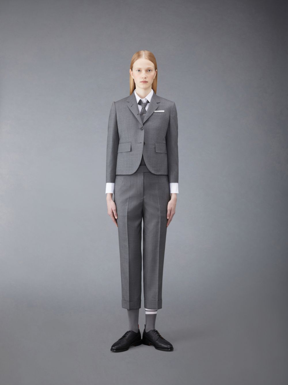 Thom Browne Twill Low Rise Slim Donna Pantaloni Grigie | TGS52K06350