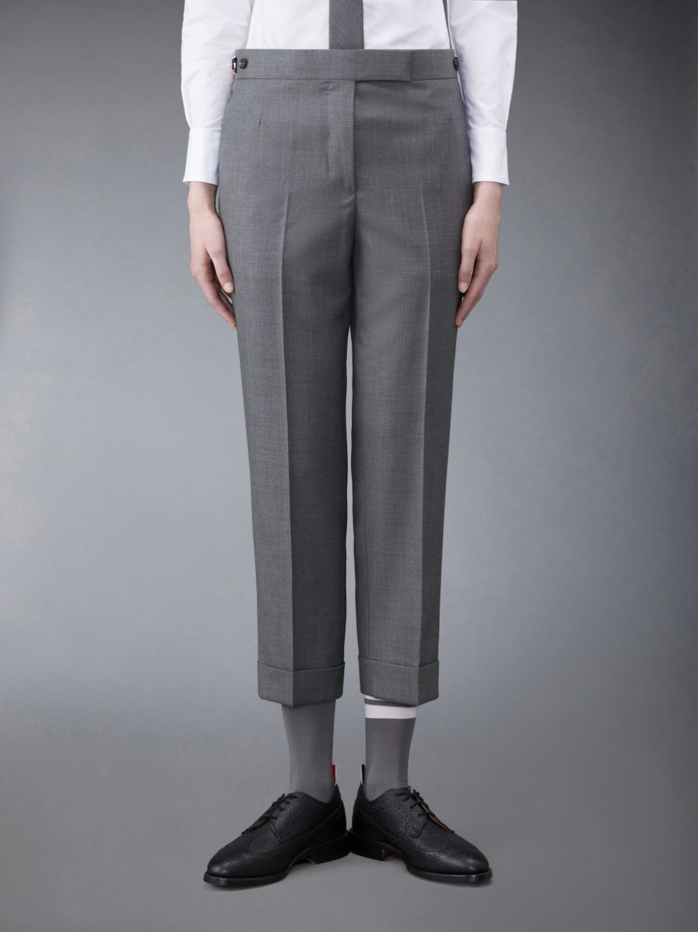 Thom Browne Twill Low Rise Slim Donna Pantaloni Grigie | TGS52K06350