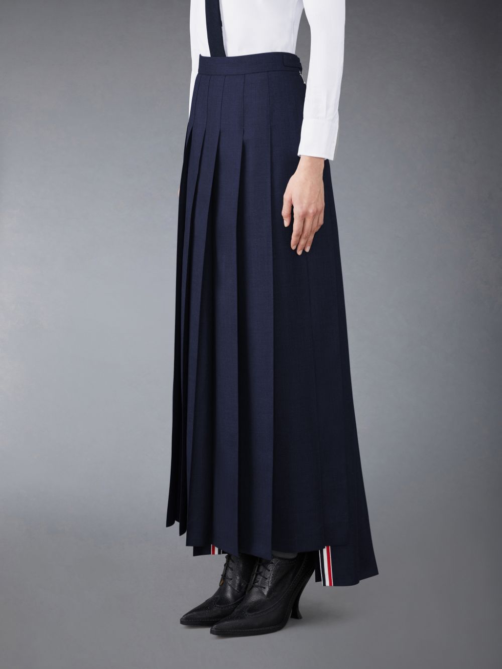 Thom Browne Twill Pleated Long Donna Gonne Blu | RVL69N42166