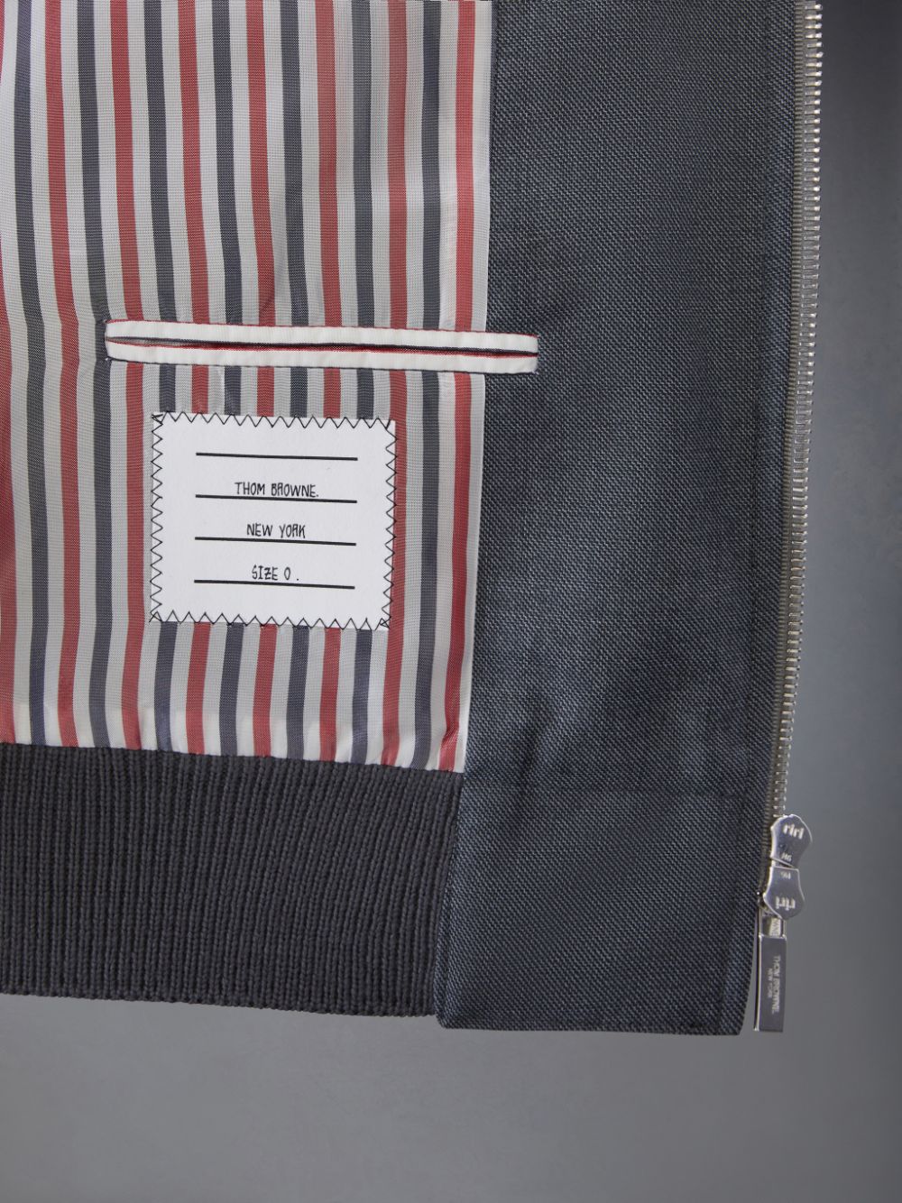 Thom Browne Twill School Uniform 4-Bar Blouson Uomo Giacche Grigie | XDK47V13084