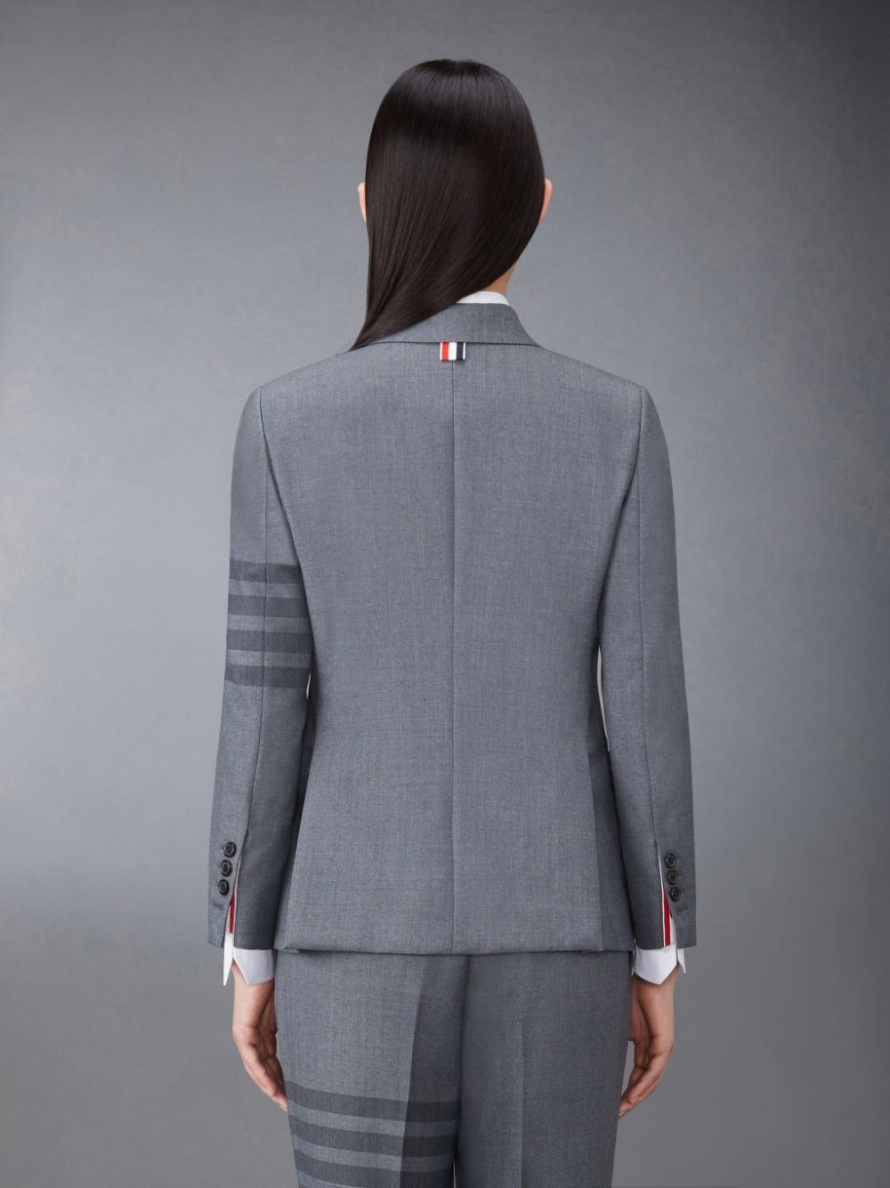 Thom Browne Twill School Uniform 4-Bar Classic Sport Donna Cappotti Grigie | CCE59N43479