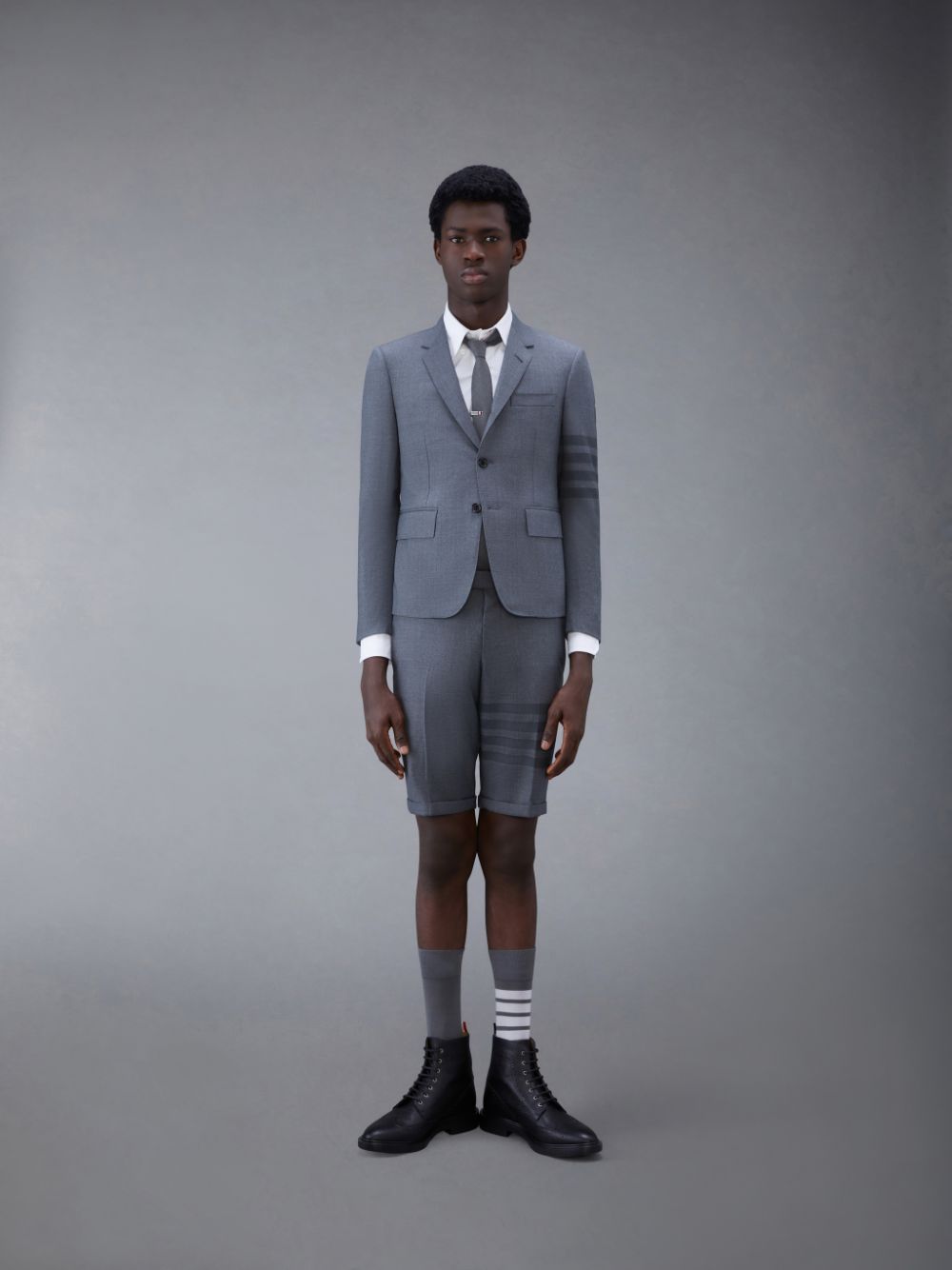 Thom Browne Twill School Uniform 4-Bar High Armhole Sport Uomo Cappotti Grigie | SBJ37U68081