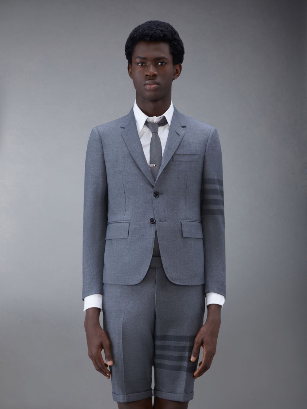 Thom Browne Twill School Uniform 4-Bar High Armhole Sport Uomo Cappotti Grigie | SBJ37U68081