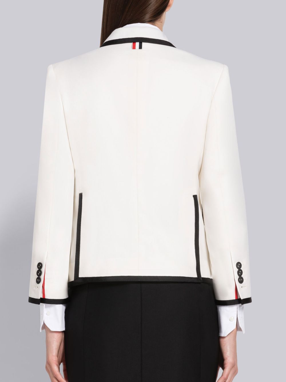 Thom Browne Twill Weave Wool Tipping Holiday High Armhole Sport Donna Cappotti Bianche | YXE73C83560