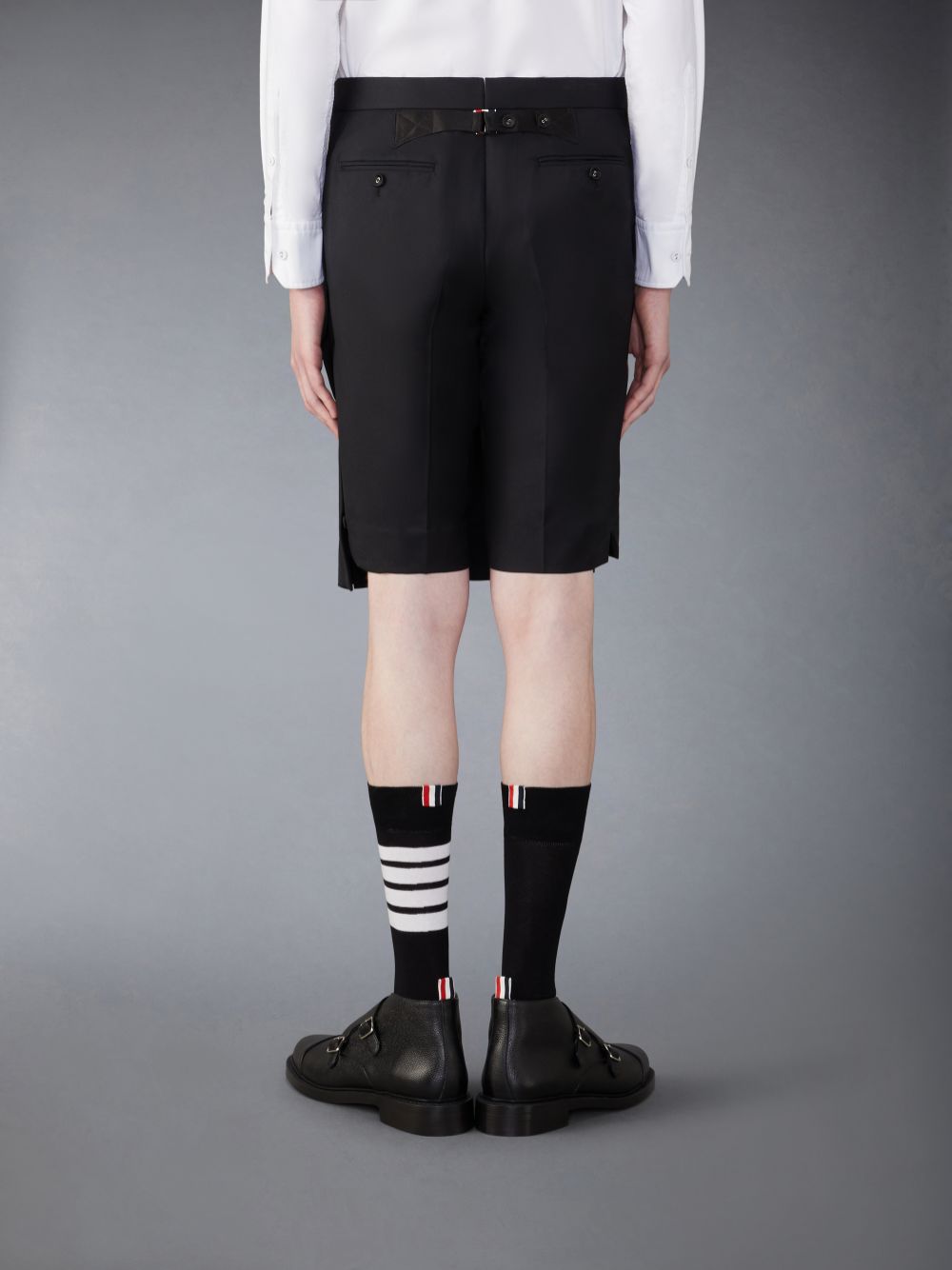 Thom Browne Twill Wool Backstrap Skort Uomo Gonne Nere | UFN39P19148