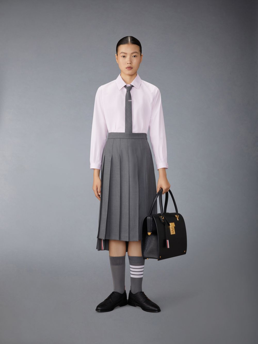 Thom Browne University Stripe Poplin Tucked Donna Camicie Rosa | YDD29Y84132