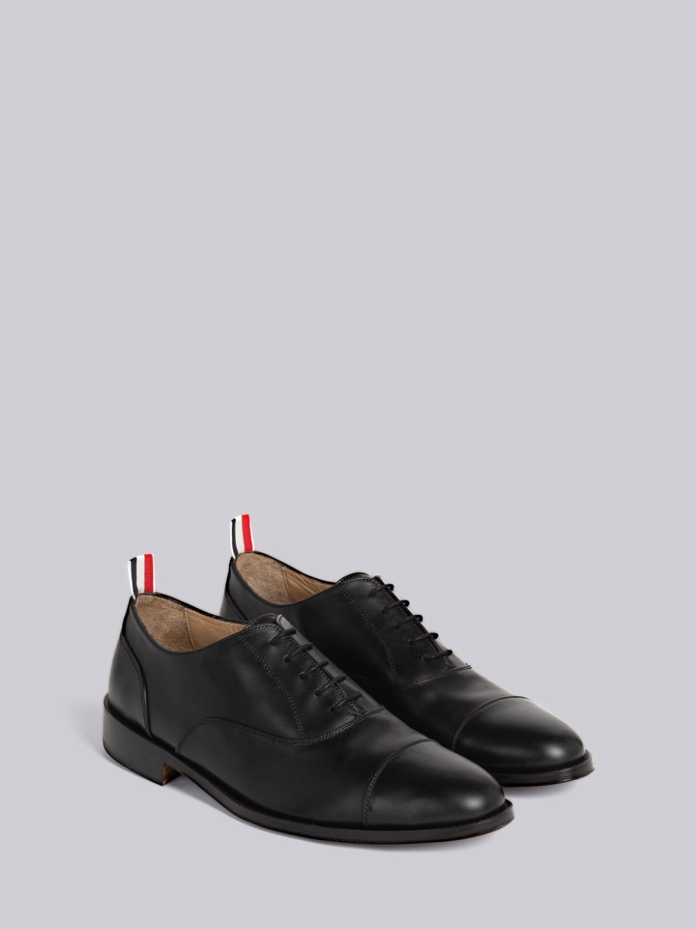 Thom Browne VITELLO CALF LEATHER CAP TOE Uomo Scarpe Oxford Nere | DLQ46A13546